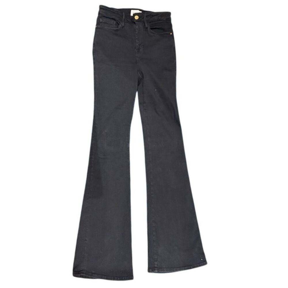 FRAME Black Le One Flare High-Rise Jeans Size 1